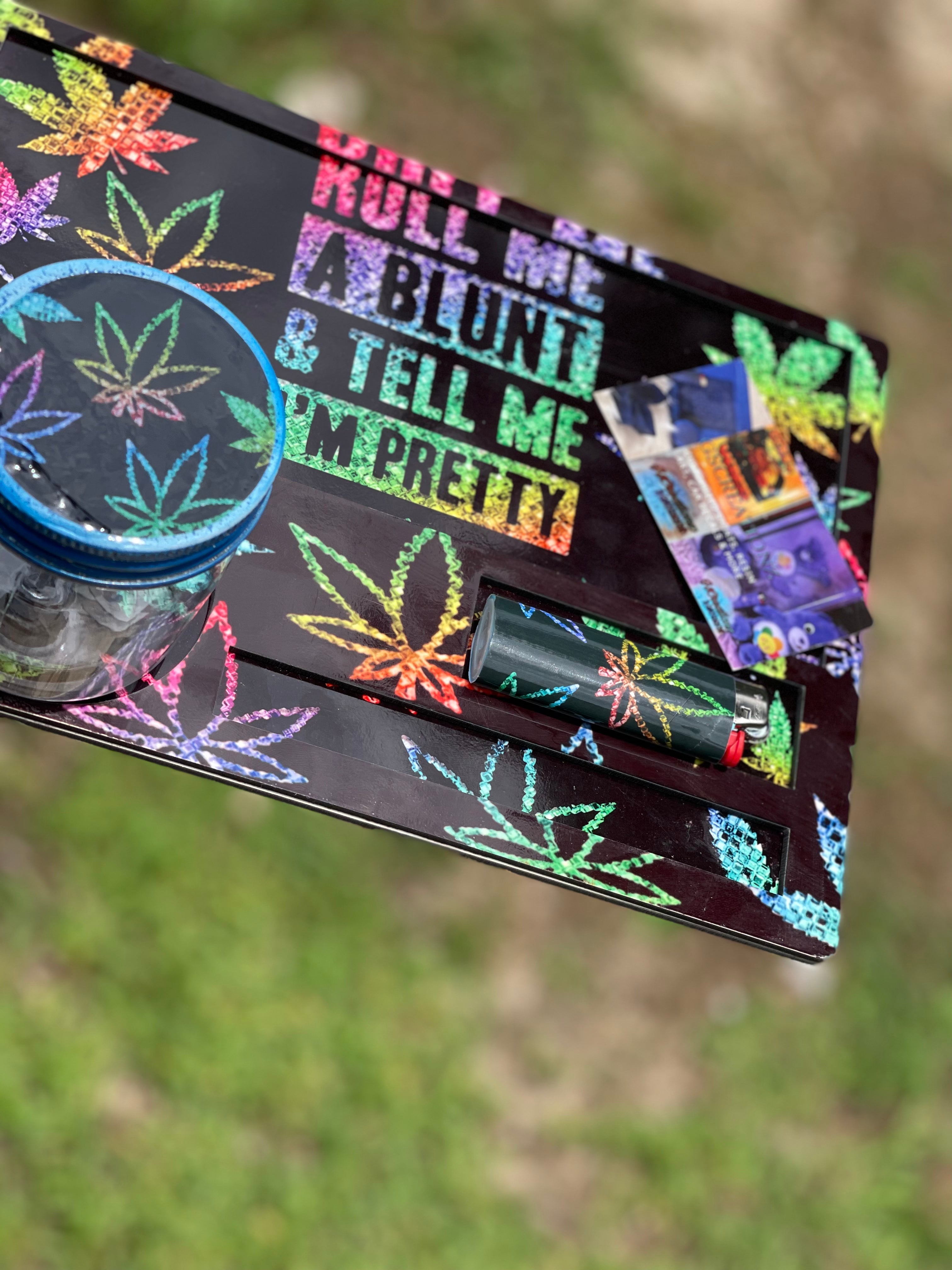 Smoke Arsenal Rolling Tray - SMALL (18cm x 14cm) - GOOD WEED - S83